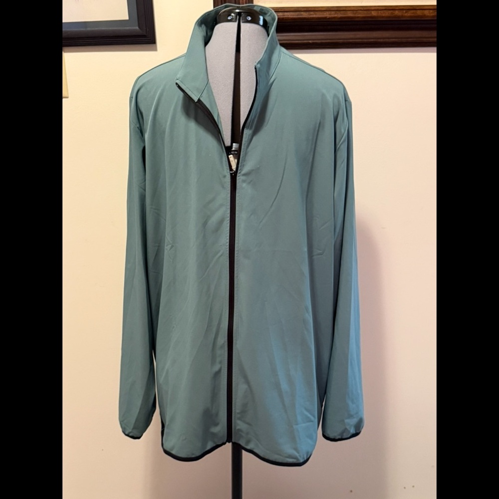 adidas Green Windbreaker Lightweight Relaxed Fit